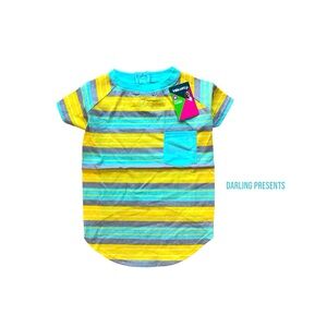 Vibrant Life Striped Dog Tee Shirt Color Multi Size M